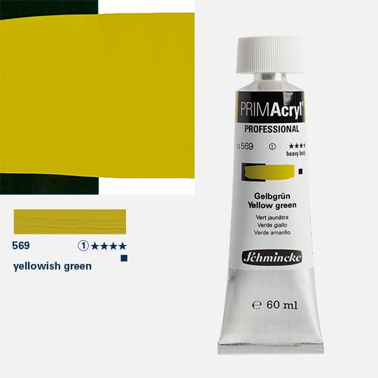 SCHMINCKE Primacryl Professional Heavy Body Acrylic 60ml Yellowish Green
