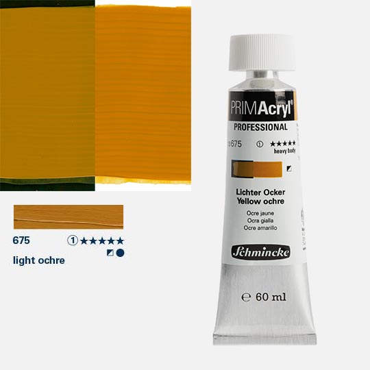 SCHMINCKE Primacryl Professional Heavy Body Acrylic 60ml Yellow Ochre