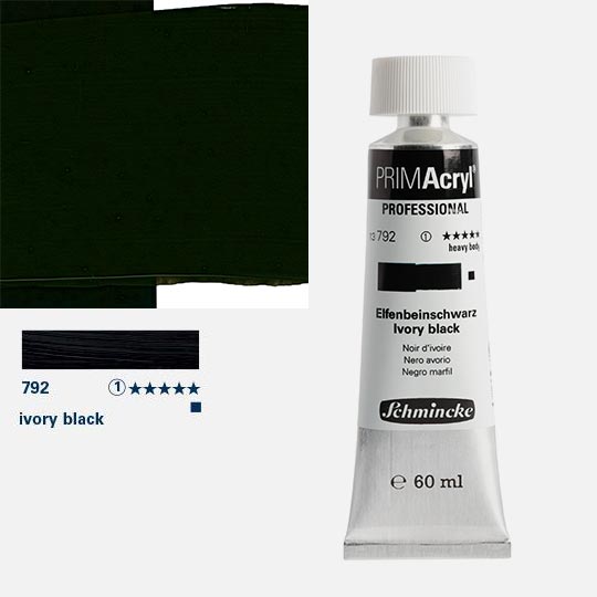 SCHMINCKE Primacryl Professional Heavy Body Acrylic 60ml Ivory Black