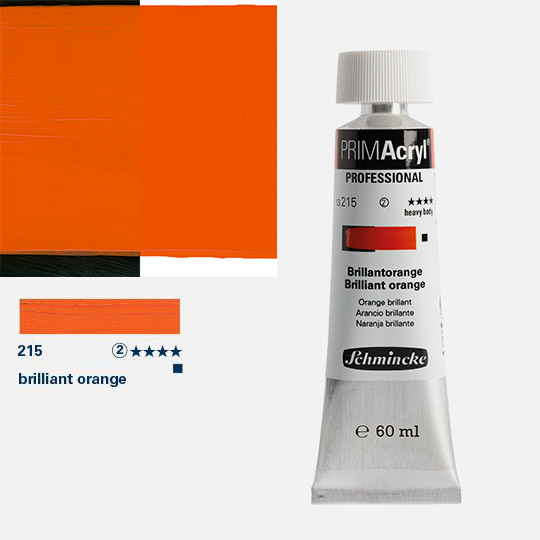SCHMINCKE Primacryl Professional Heavy Body Acrylic 60ml Brilliant Orange