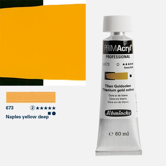 SCHMINCKE Primacryl Professional Heavy Body Acrylic 60ml Titanium Gold Ochre
