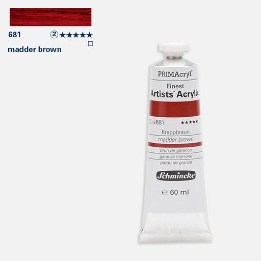 SCHMINCKE Primacryl Professional Heavy Body Acrylic 60ml Madder Brown