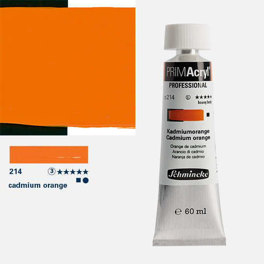 SCHMINCKE Primacryl Professional Heavy Body Acrylic 60ml Cadmium Orange