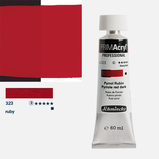 SCHMINCKE Primacryl Professional Heavy Body Acrylic 60ml Pyrrole Red Dark