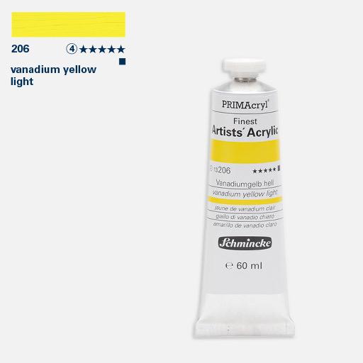 SCHMINCKE Primacryl Professional Heavy Body Acrylic 60ml Vanadium Yellow Light