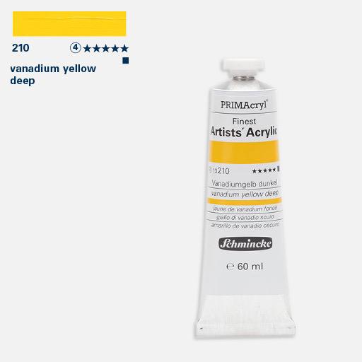 SCHMINCKE Primacryl Professional Heavy Body Acrylic 60ml Vanadium Yellow Deep