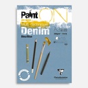 CLAIREFONTAINE Paint On Denim Blue Mixed Media Paper Pad 250gsm A3 x 15