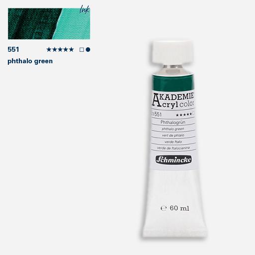 SCHMINCKE Akademie Acrylic 60ml 551 Phthalo Green