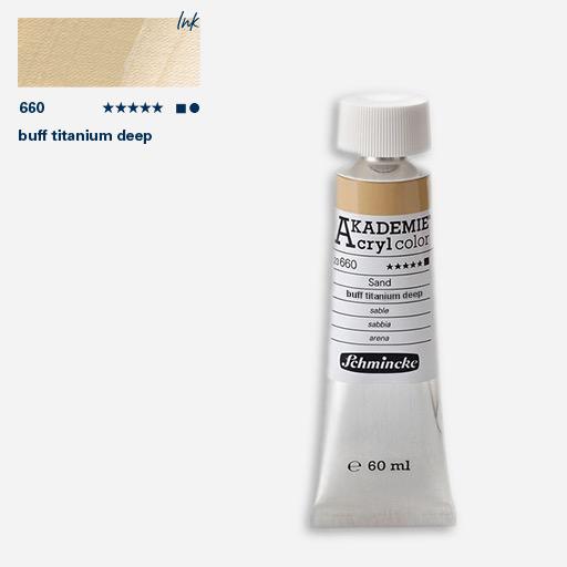 SCHMINCKE Akademie Acrylic 60ml 660 Buff Titanium Deep