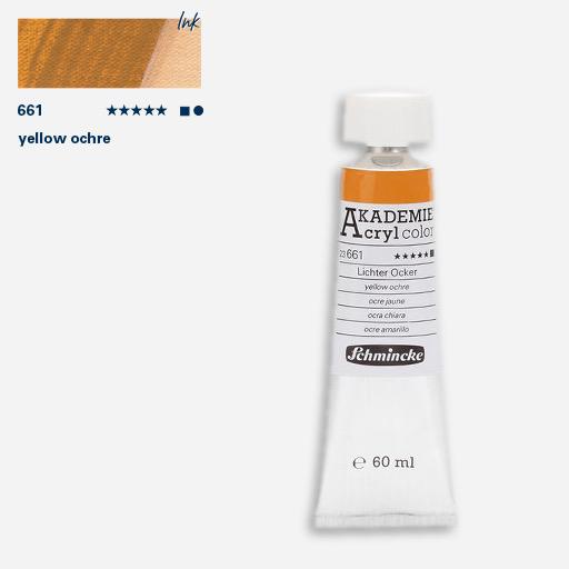 SCHMINCKE Akademie Acrylic 60ml 661 Yellow Ochre