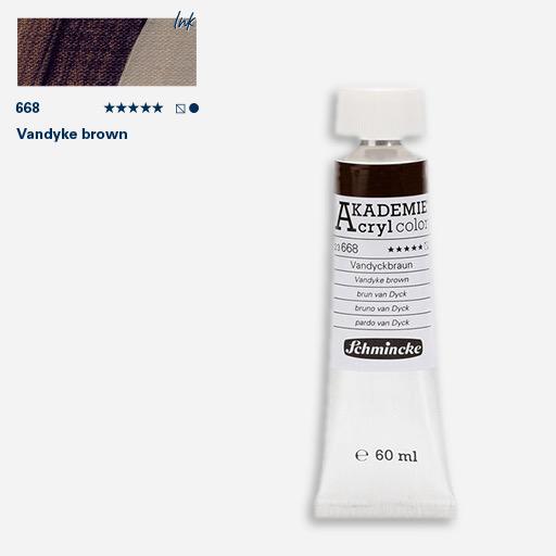 SCHMINCKE Akademie Acrylic 60ml 668 Vandyke Brown