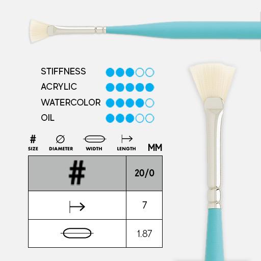 PRINCETON Select Petite Bristle Fan Brush 20/0