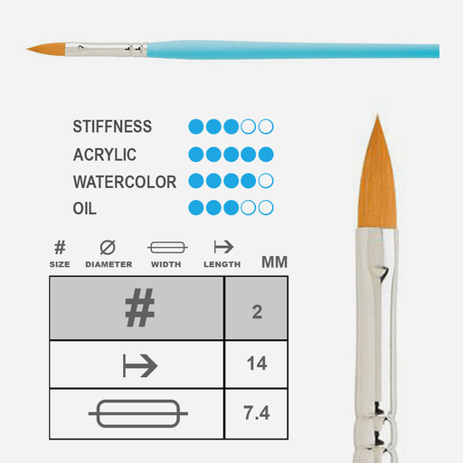 PRINCETON Select Pointed Filbert Brush 2