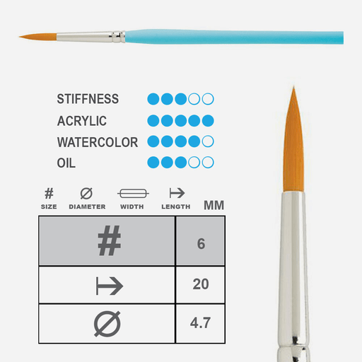PRINCETON Select Round Brush 6