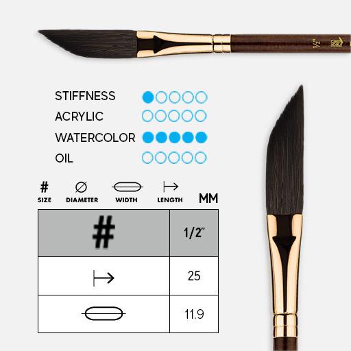 PRINCETON Neptune Synthetic Squirrel Dagger Striper Brush 1/2"