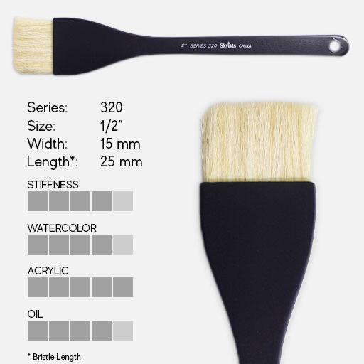 SKYISTS Goat Hair Flat Brush 1/2”