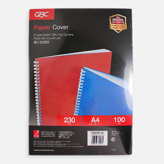 GBC Presentation Blue Binding Cover 230gsm A4 x 100