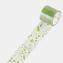 BGM Clear Tape 30mm Green Leaves