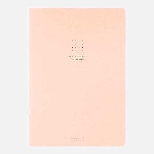 MIDORI Stapled Notebook Dot Grid 5mm A5 x 28 Pink