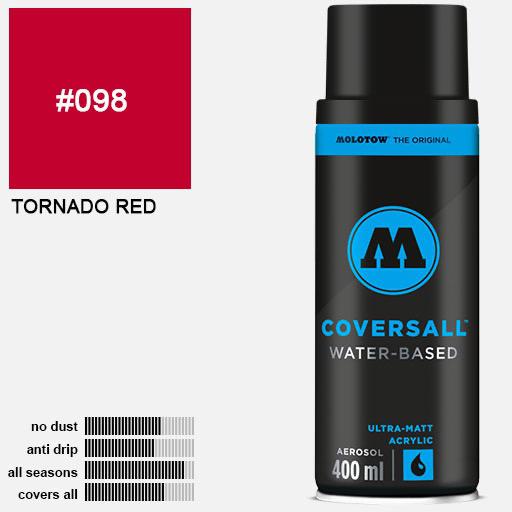 MOLOTOW Coversall Water-Based Spray Paint 400ml Tornado Red