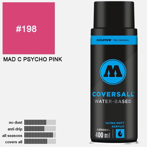 MOLOTOW Coversall Water-Based Spray Paint 400ml Mad C Psycho Pink