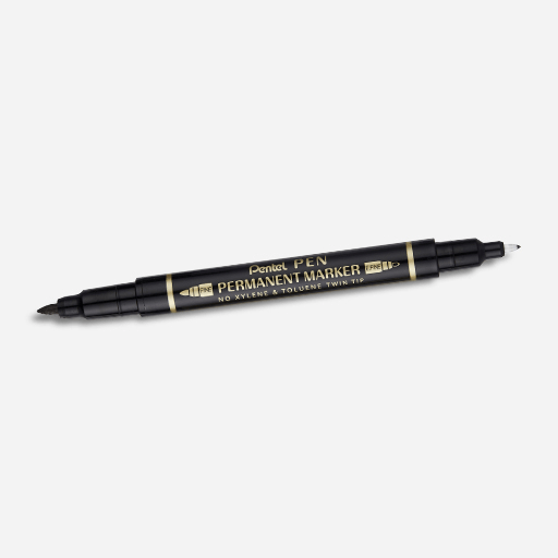 PENTEL Permanent Marker Twin Tip Black