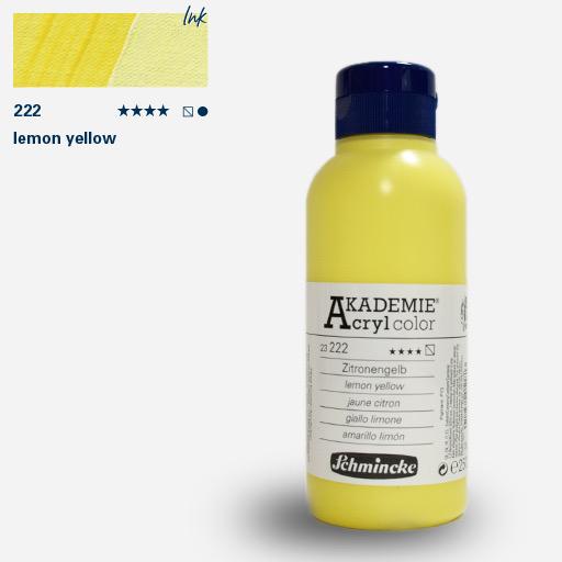 SCHMINCKE Akademie Acrylic 250ml Lemon Yellow