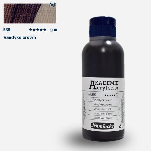 SCHMINCKE Akademie Acrylic 250ml Vandyke Brown