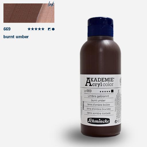 SCHMINCKE Akademie Acrylic 250ml Burnt Umber