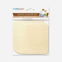 MULTICRAFT Craft Medley Wood Coaster Square 9.5cm x 4