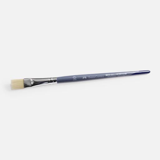 FABER-CASTELL White Taklon Flat Brush 10