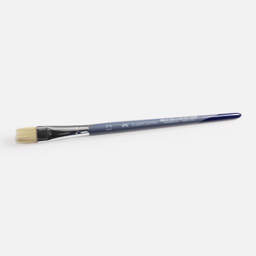 FABER-CASTELL White Taklon Flat Brush 12
