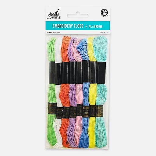 MULTICRAFT Needle Crafters Embroidery Floss Pastel Set x 8