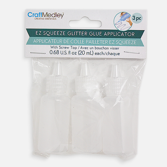 MULTICRAFT Craft Medley EZ Squeeze Glitter Glue Applicator 20ml x 3
