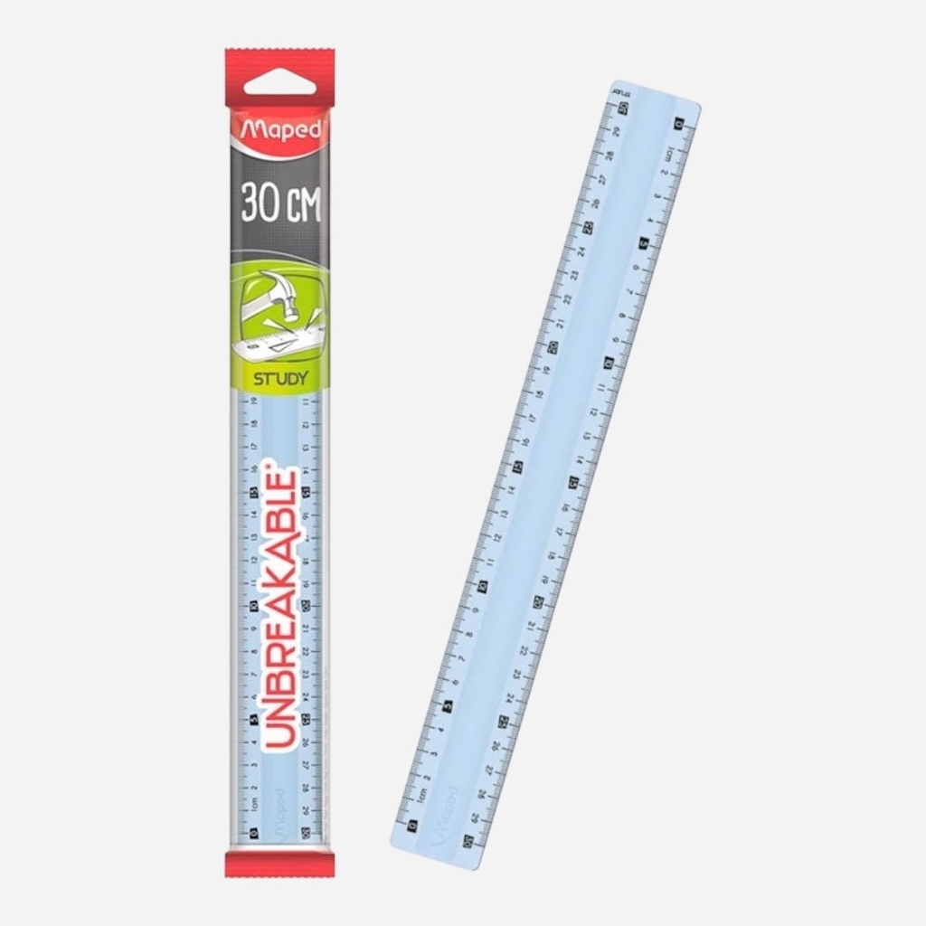 MAPED Study Unbreakable Plastic Ruler 12” / 30cm
