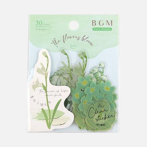 BGM Deco Sticker Decoration Green Blossom Flower