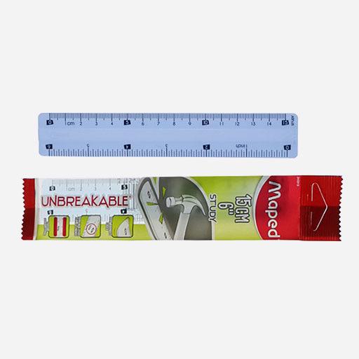MAPED Study Unbreakable Plastic Ruler 6” / 15cm