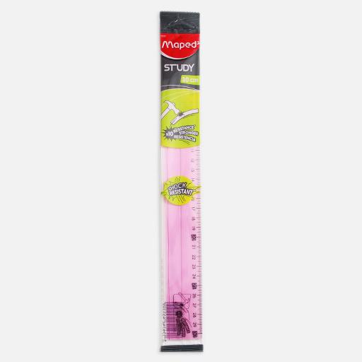 MAPED Study Unbreakable Plastic Ruler 8” / 20cm Pink