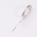 BGM Washi Tape Foil Stamping 5mm Wavy Line Purple