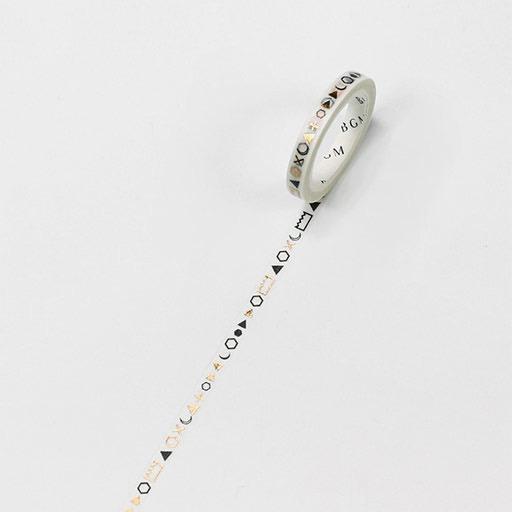 BGM Washi Tape Foil Stamping 5mm Pattern