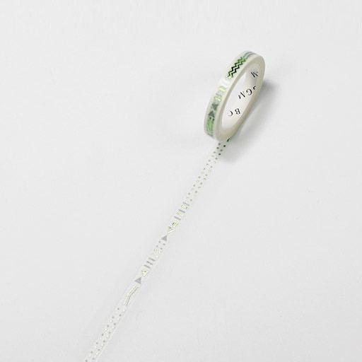 BGM Washi Tape Foil Stamping 5mm Blocks Green