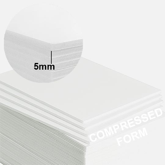 ART FOAM Natural Compress Foam Board 5mm x A2