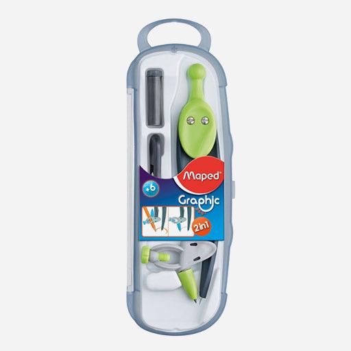 MAPED Graphic Interchangeable Compass 2-In-1