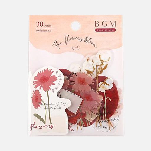 BGM Deco Sticker Decoration Red Blossom Flower
