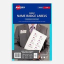 AVERY Fabric Name Badge Label 55.5mm x 86.5mm x 120
