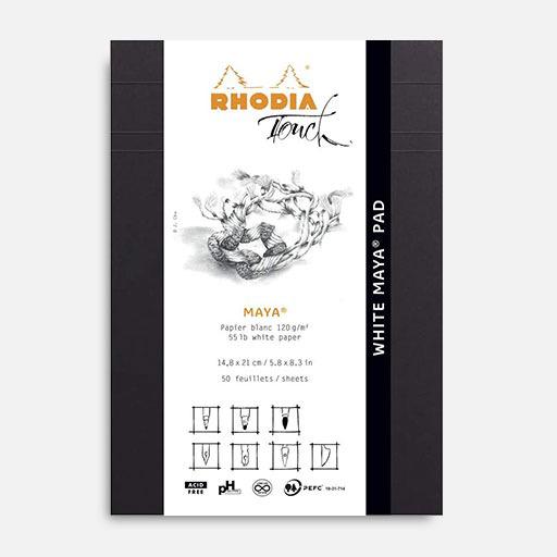 RHODIA Touch White Maya Dot Paper Pad 120gsm A5+ x 50