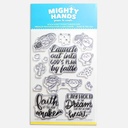 MIGHTY HANDS Clear Stamp 4” x 6” Launch Out In Faith