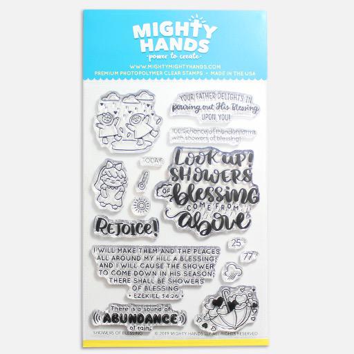 MIGHTY HANDS Clear Stamp 4” x 6” Showers Of Blessing