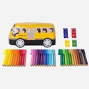 FABER-CASTELL Connector Pen School Bus (20 Markers Included)