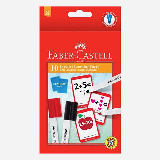 FABER-CASTELL Creative Learning Cards Numbers Series (Children Erasable Markers Included)